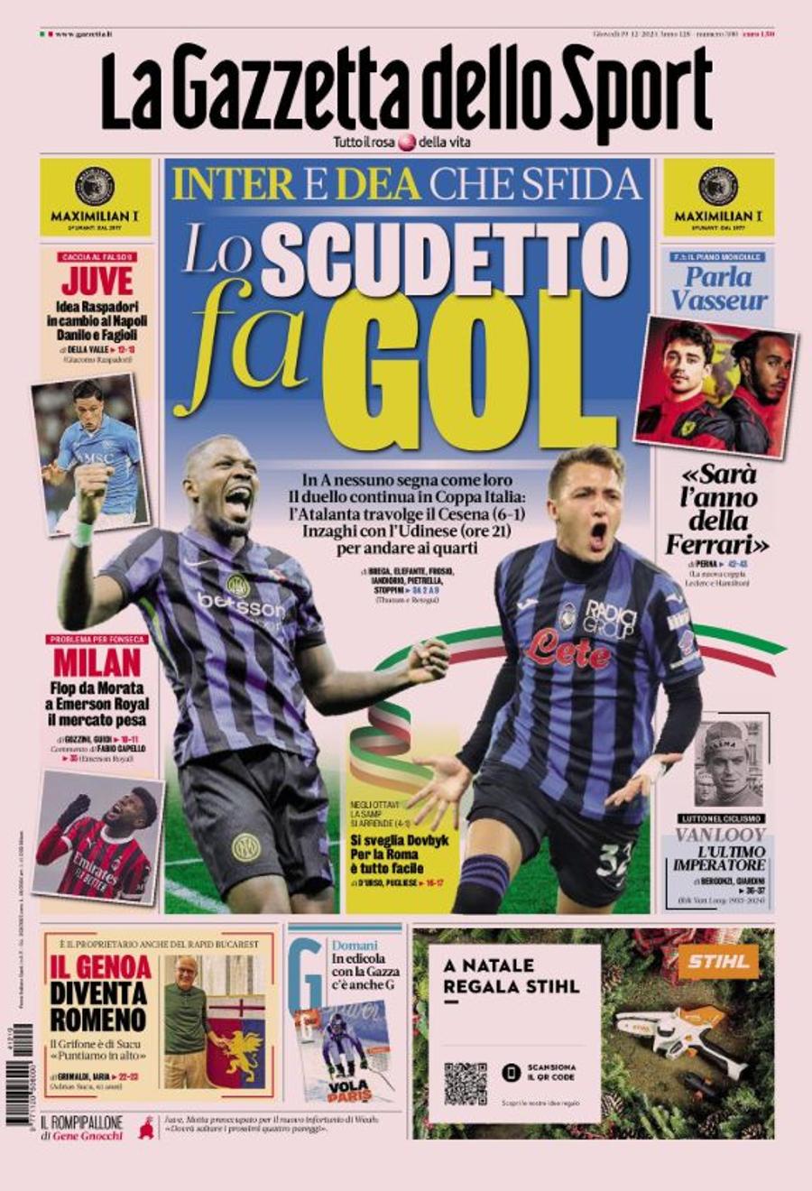 A existat inclusiv o trimitere pe copertă „Românul care a reușit afacerea SECOLULUI” » Gazzetta dello Sport a deschis astăzi cu Dan Șucu: „Averea lui ridică unele îndoieli”