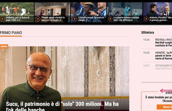 „Românul care a reușit afacerea SECOLULUI” » Gazzetta dello Sport a deschis astăzi cu Dan Șucu: „Averea lui ridică unele îndoieli”