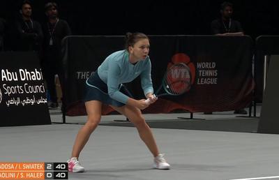 Simona Halep a revenit cu succes pe teren, în Abu Dhabi! Victorie în fața Igăi Swiatek, după 5 game-uri câștigate consecutiv