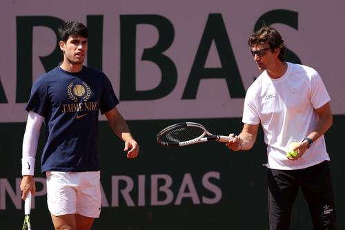 Carlos Alcaraz, alături de Juan Carlos Ferrero/Foto: Getty Images