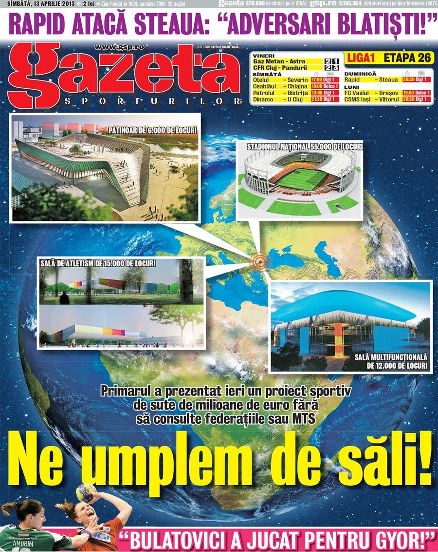 Pe 13 aprilie 2013, Gazeta Sporturilor prezenta planurile de viitor ale primarului Sorin Oprescu Bucureștiul șochează: noul patinoar a expirat înainte să fie finalizat?! » După 9 ani și 6 milioane de euro cheltuite, Primăria Capitalei ia în calcul să-l dărâme!