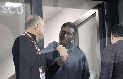 Rapid și-a prezentat noul transfer: David Ankeye! Atacantul de la Genoa e în tribună la meciul cu Poli Iași