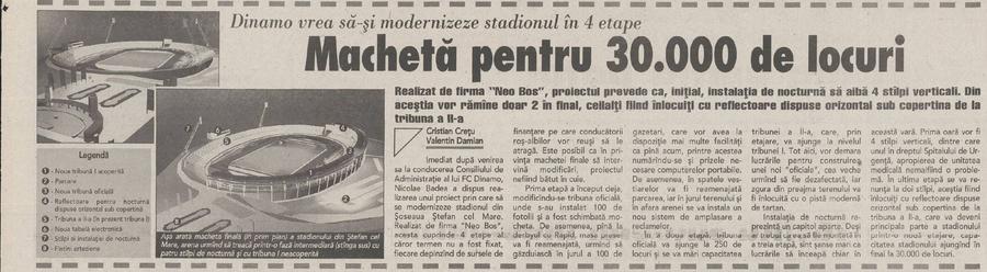 Machetele stadionului Dinamo cu care fanii au fost amăgiți după '90 » Prima variantă era copia unui stadion din Italia și trebuia să aibă 60.000 de locuri
