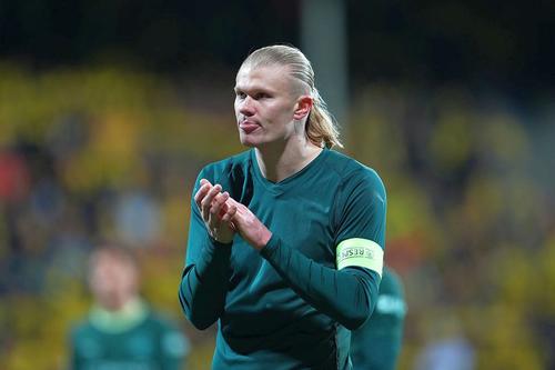 Erling Haaland, atacantul lui Manchester City, a avut un discurs dur după eșecul cu Bodo/Glimt din Champions League, scor 1-3/ foto: Guliver/GettyImages
