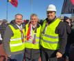 Lucian Bode, în centru, alături de Rareș Hopincă, primarul Sectorului 2, și Ionuț Popa, președintele CS Dinamo