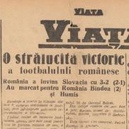 Negrescu, printre titularii României, la meciul cu Slovacia, în 1941
