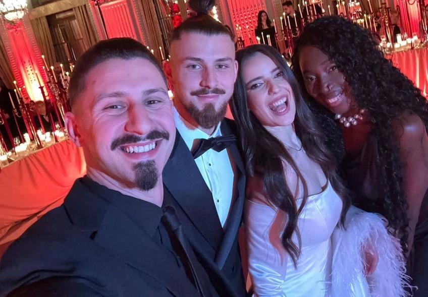 Primele imagini cu Drăgușin pe ringul de dans! Manea, Alibec și Grameni, trioul alb-negru