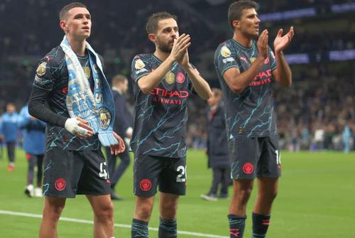 Bernardo Silva, în centru, va pleca de la Manchester City/ foto: Guliver/GettyImages