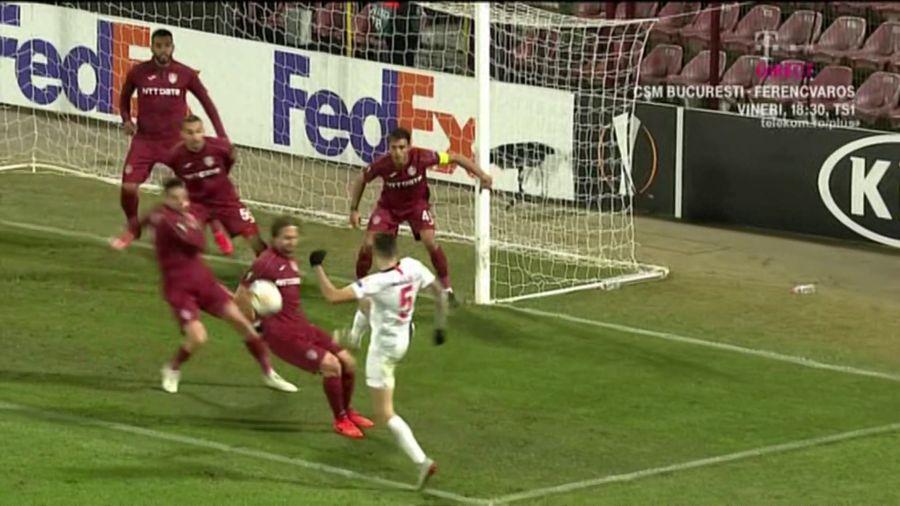 Captură TV Telekom Sport CFR CLUJ - SEVILLA 1-1 // VIDEO+FOTO Vamos, românilor! Prestație onorabilă pentru campioana României, însă Sevilla devine favorită la calificare