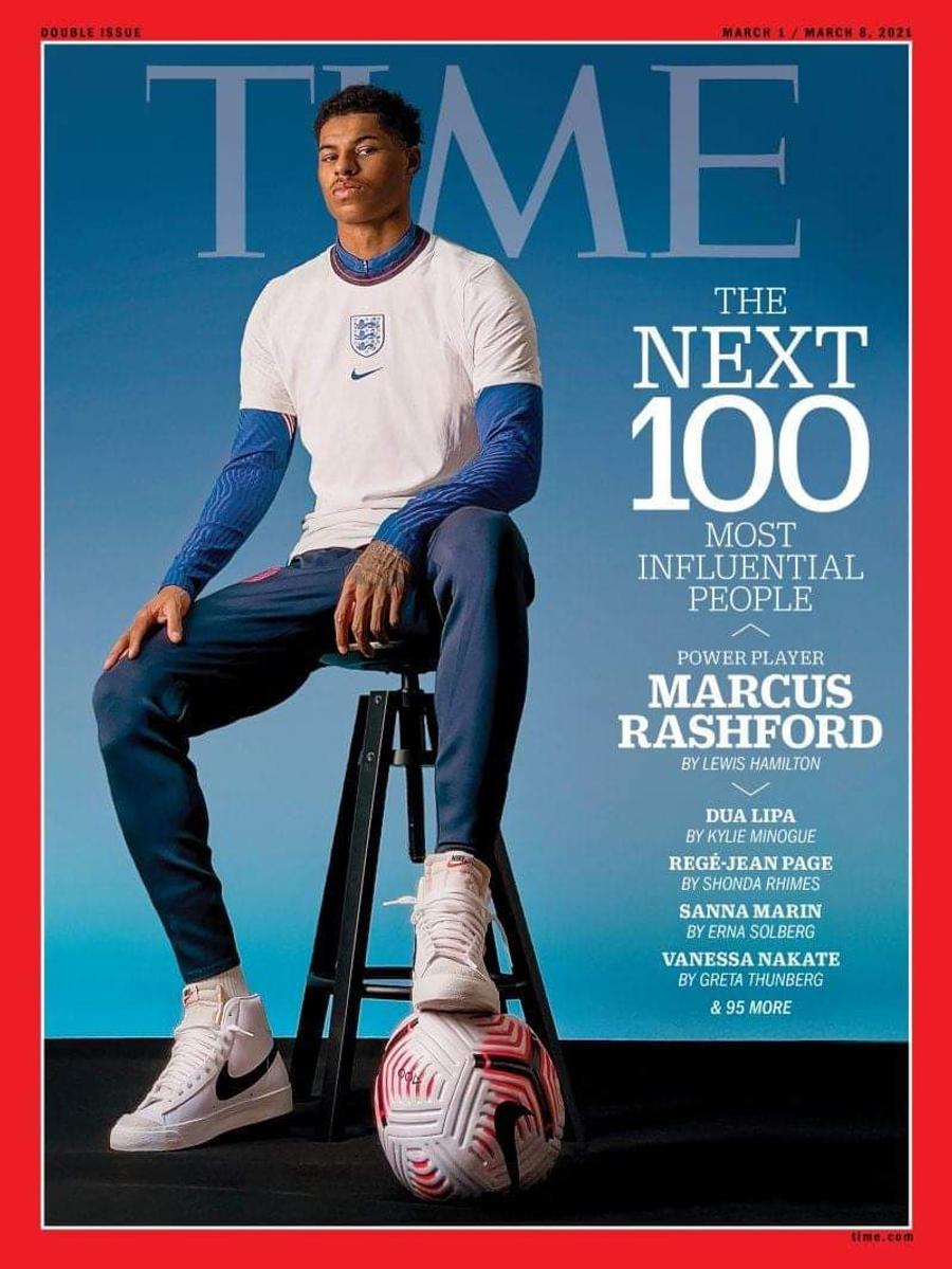 Marcus Rashford, la 23 de ani, pe coperta celebrei Time! E aplaudat de Lewis Hamilton