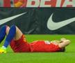 Dragoș Nedelcu, accidentare în FCSB - Chindia / FOTO: Captură TV @Digi Sport 1