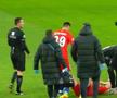 Dragoș Nedelcu, accidentare în FCSB - Chindia / FOTO: Captură TV @Digi Sport 1