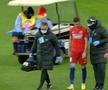 Dragoș Nedelcu, accidentare în FCSB - Chindia / FOTO: Captură TV @Digi Sport 1