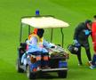 Dragoș Nedelcu, accidentare în FCSB - Chindia / FOTO: Captură TV @Digi Sport 1