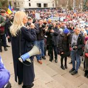 Imagini cu protestul de la Chișinău / Sursă foto: Facebook@ Marina Tauber