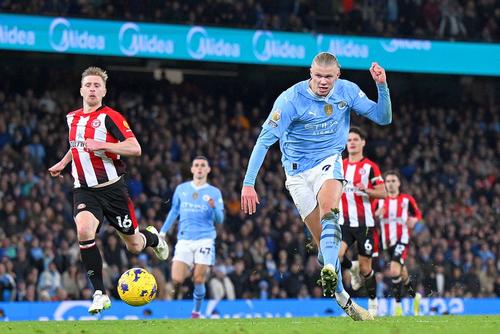Erling Haaland a înscris singurul gol din Manchester City - Brentford // foto: Guliver/gettyimages