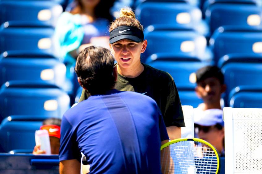 Simona Halep, în dialog cu Patrick Mouratoglou / FOTO: Imago