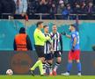 Vali Crețu a primit „galben” în FCSB - PAOK și va fi suspendat în optimi