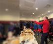 MM Stoica, fiesta în vestiar după FCSB - PAOK. FOTO: captură video FCSB