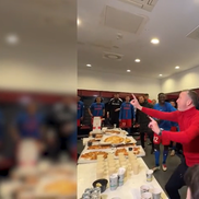 MM Stoica, fiesta în vestiar după FCSB - PAOK. FOTO: captură video FCSB