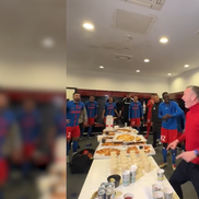 MM Stoica, fiesta în vestiar după FCSB - PAOK. FOTO: captură video FCSB