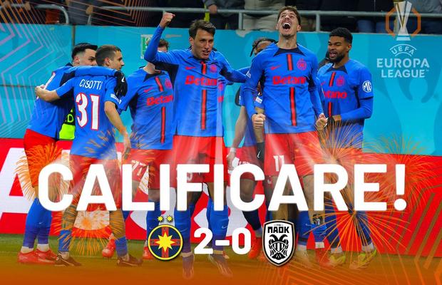 FCSB are Europa în ADN! L-a bătut iar pe Răzvan Lucescu și s-a calificat în „optimile” Europa League