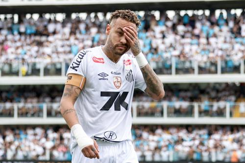 Neymar (34 de ani), extrema stânga de la Santos, a anunțat că s-ar putea retrage în decembrie/ foto Imago Images