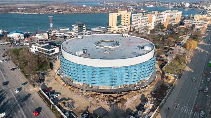 Sala Polivalentă din Tulcea, progresul din februarie 2026 / foto: Facebook