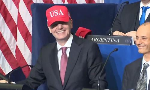 Gianni Infantino, prezent la Consiliul pentru Pace / Foto: Captură X