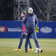 Edi Iordănescu, la primul antrenament // FOTO: FRF