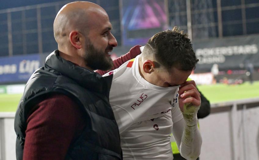Valentin Costache, în lacrimi după Rapid - CFR Cluj  // FOTO: Cristi Preda