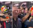 Jos Verstappen, „poker face” în timpul bucuriei lui Sergio Perez / Captură ESPN