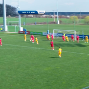 David Popa, gol direct din corner în meciul României U17, foto: captură de ecran FRF TV