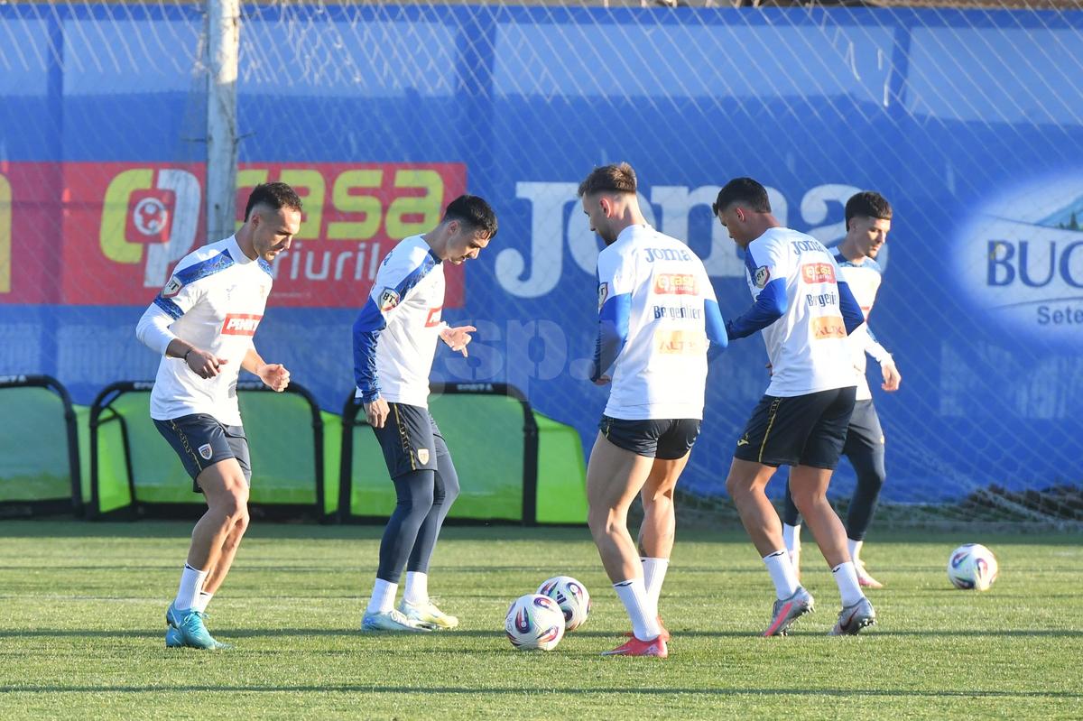 Imagini de la antrenamentul oficial al României dinaintea partidei cu Bosnia » Ce a făcut Mircea Lucescu timp de 15 minute