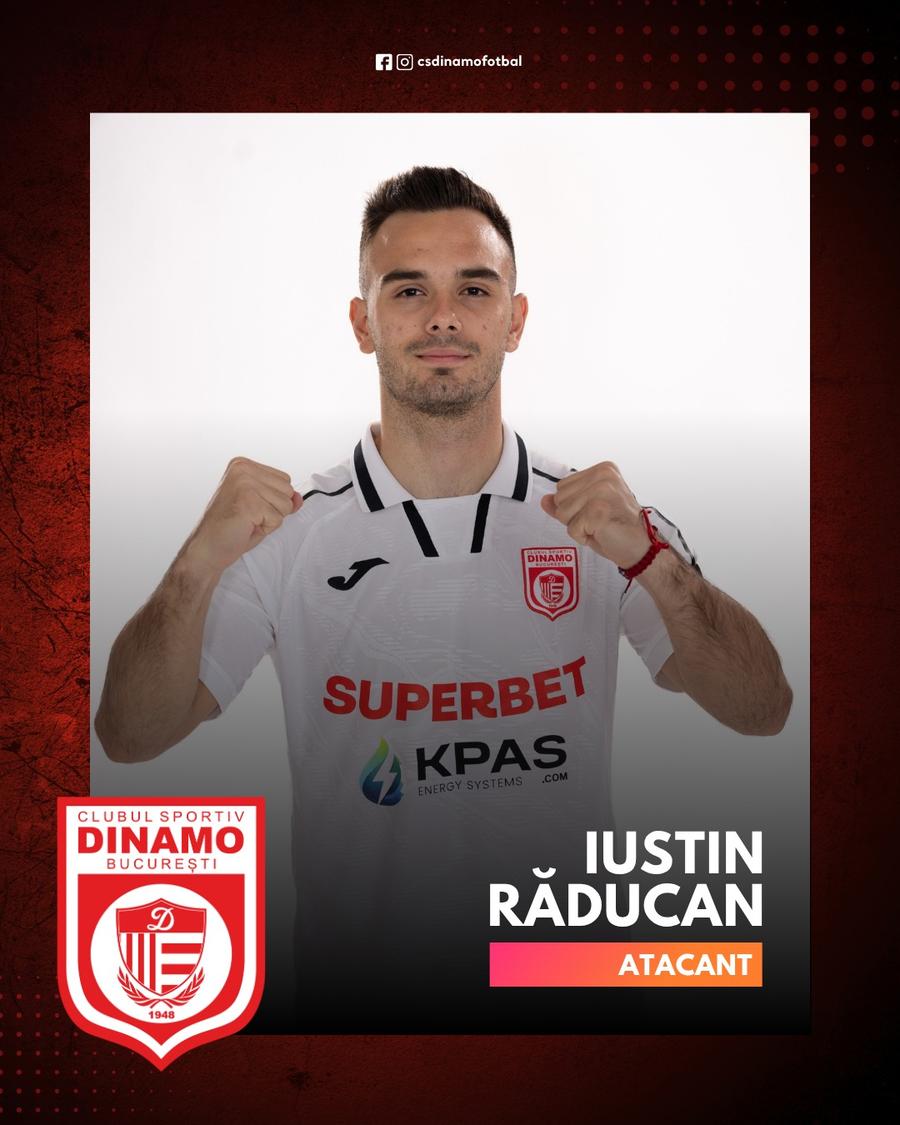Iustin Răducan a semnat cu CS Dinamo // FOTO: Facebook @CS Dinamo Fotbal Jucătorul trecut și pe la CSA Steaua a semnat cu CS Dinamo: „Bun venit!”