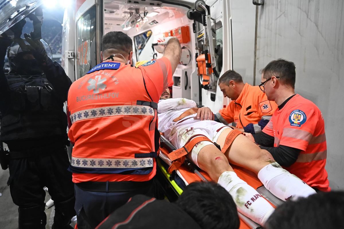 Momente neplăcute în momentul accidentării lui Hromada, din FCSB - Rapid