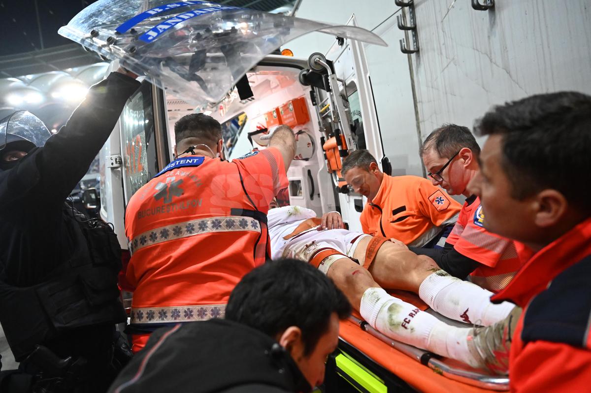 Momente neplăcute în momentul accidentării lui Hromada, din FCSB - Rapid
