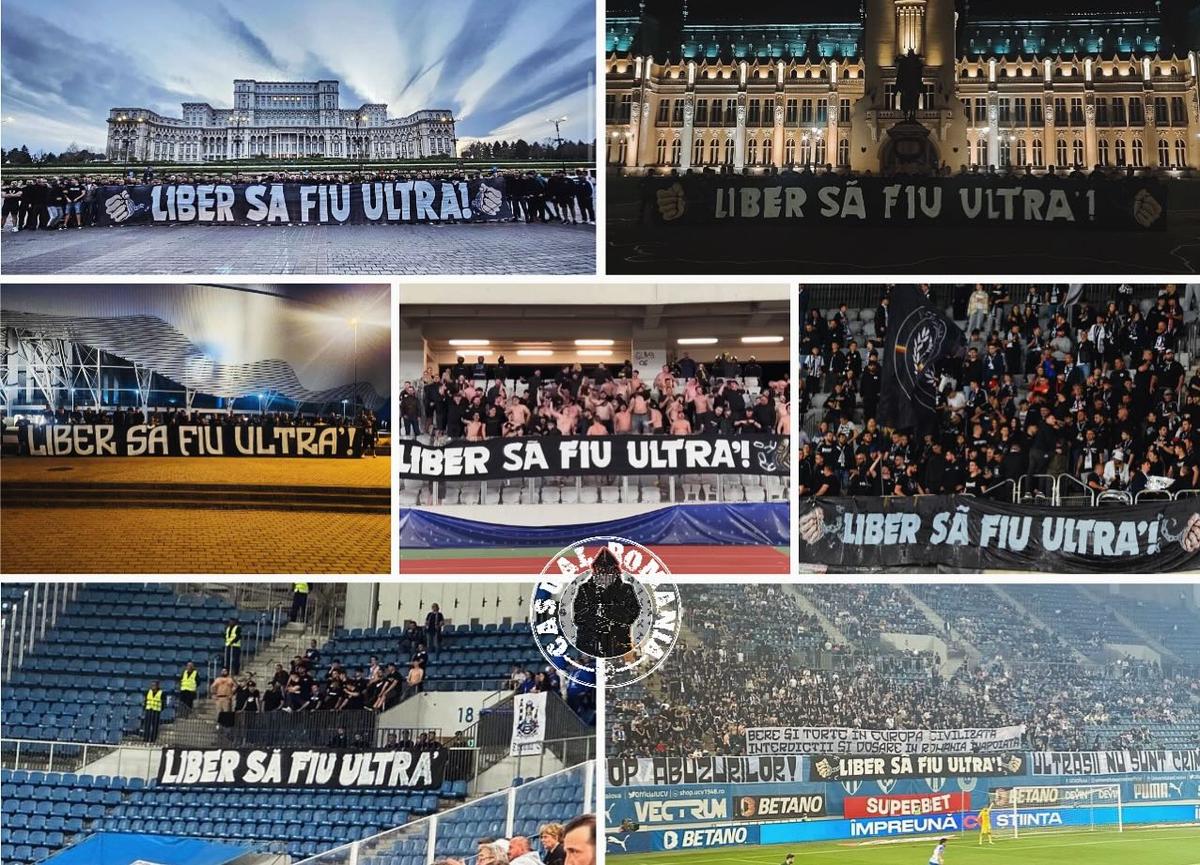 Ultrașii din România fac front comun » Mesajul afișat pe stadioanele țării, inclusiv la FCU Craiova - Dinamo