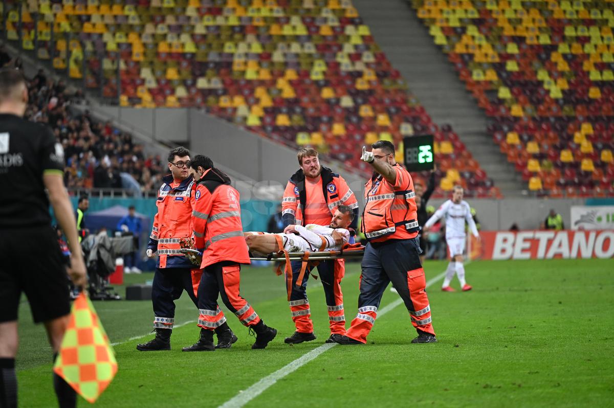 Momente neplăcute în momentul accidentării lui Hromada, din FCSB - Rapid