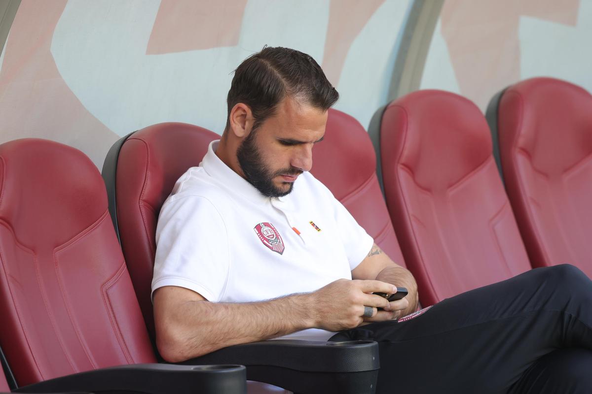Imagini de la încălzire înainte de FCSB - CFR Cluj