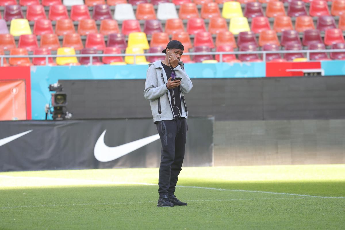 Imagini de la încălzire înainte de FCSB - CFR Cluj
