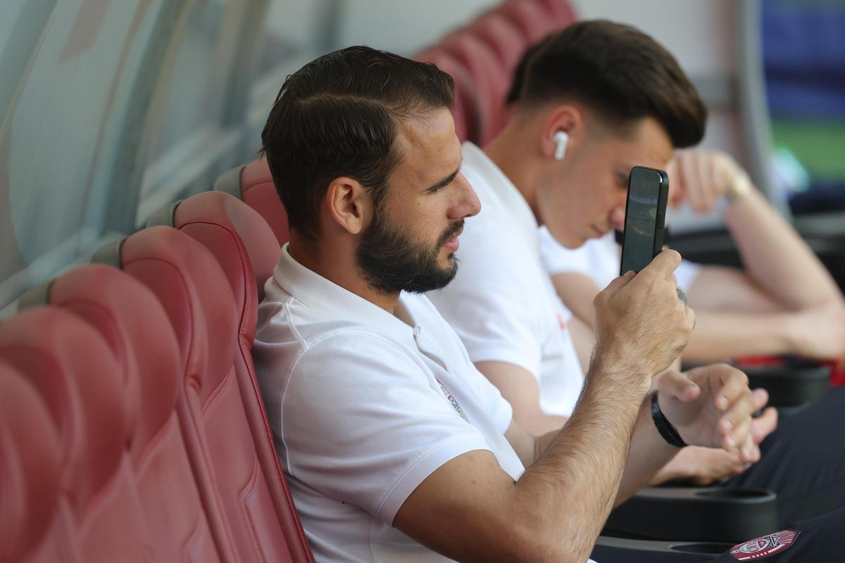 Imagini de la încălzire înainte de FCSB - CFR Cluj