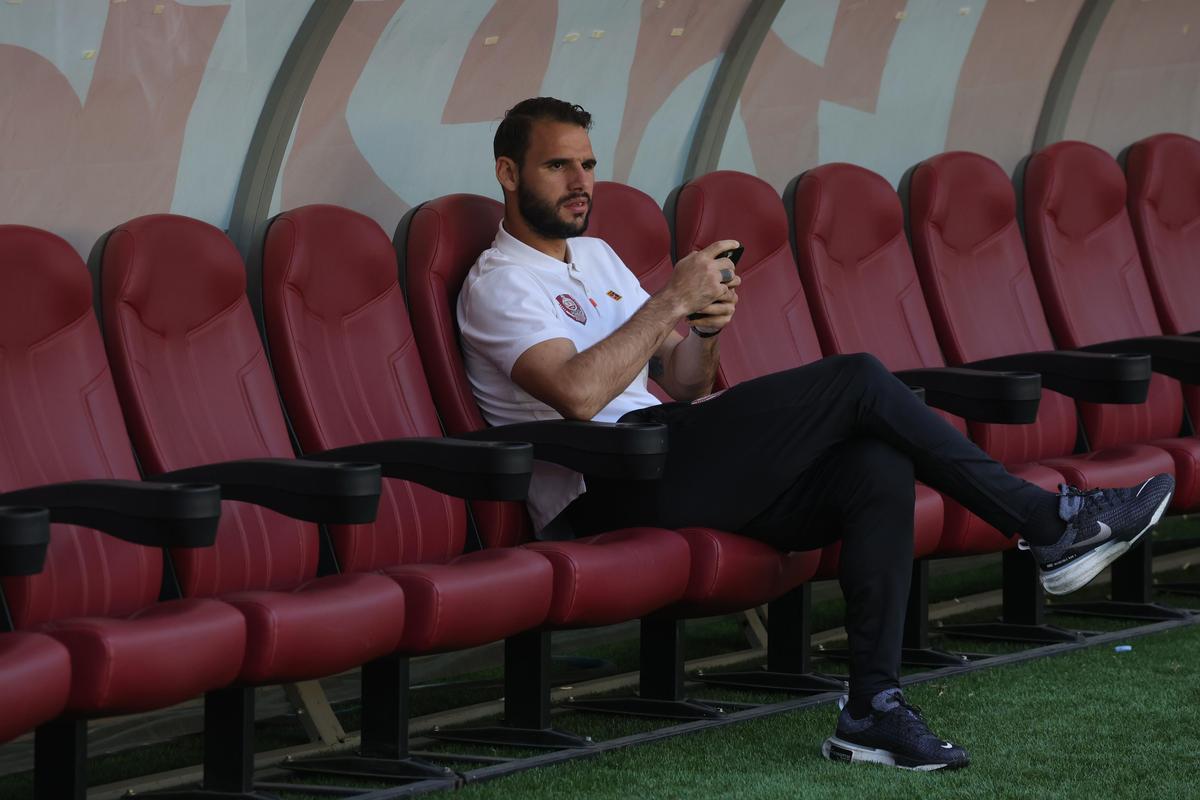 Imagini de la încălzire înainte de FCSB - CFR Cluj