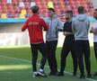 Imagini de la încălzire înainte de FCSB - CFR Cluj