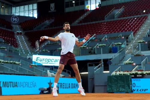 Novak Djokovic antrenându-se la Caja Magica Foto: Mutua Madrid Open