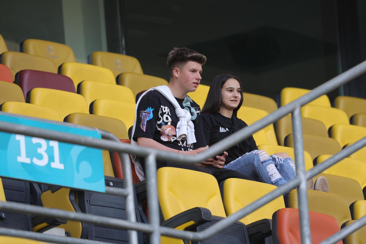 Imagini de la încălzire înainte de FCSB - CFR Cluj