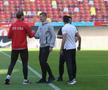 Imagini de la încălzire înainte de FCSB - CFR Cluj