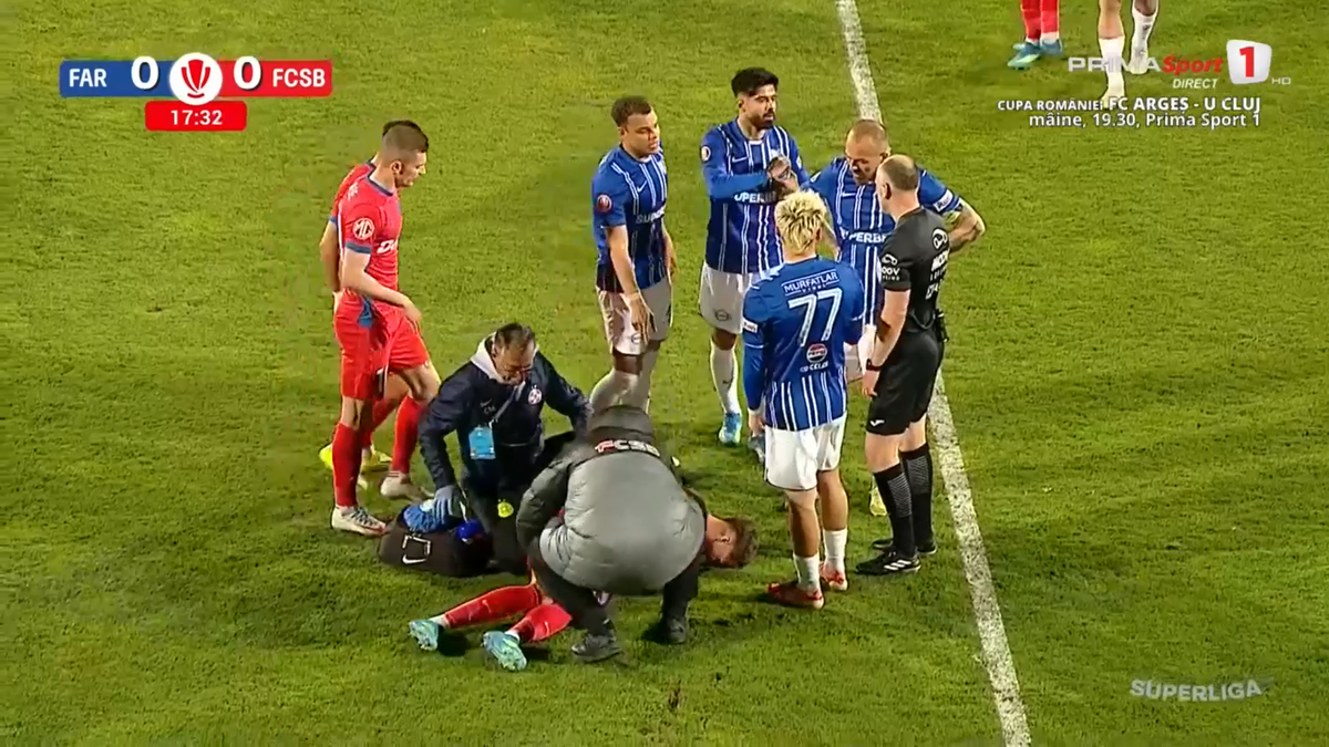 David Miculescu s-a accidentat în Farul - FCSB