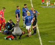 David Miculescu s-a accidentat în Farul - FCSB // FOTO: captură Prima Sport