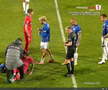 David Miculescu s-a accidentat în Farul - FCSB // FOTO: captură Prima Sport